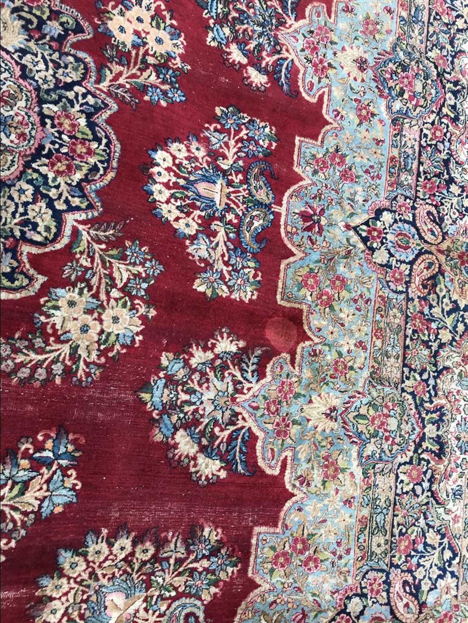 Persian Kerman rug handmade 273 x 353 cm