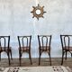 Set of 4 vintage wooden bistro chairs