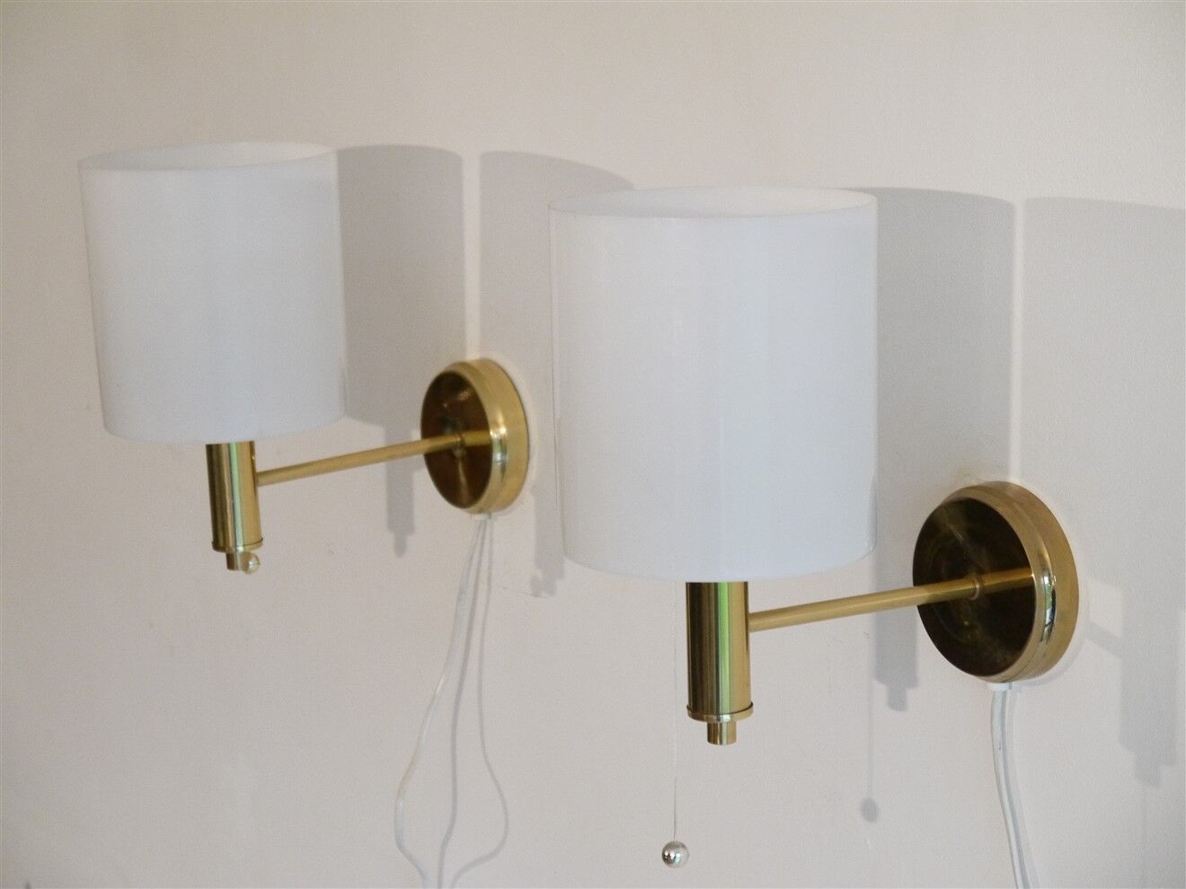Pair of Scandinavian brass and acrylic appliques from Nafa 1970