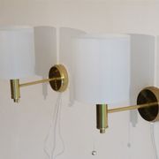 Pair of Scandinavian brass and acrylic appliques from Nafa 1970