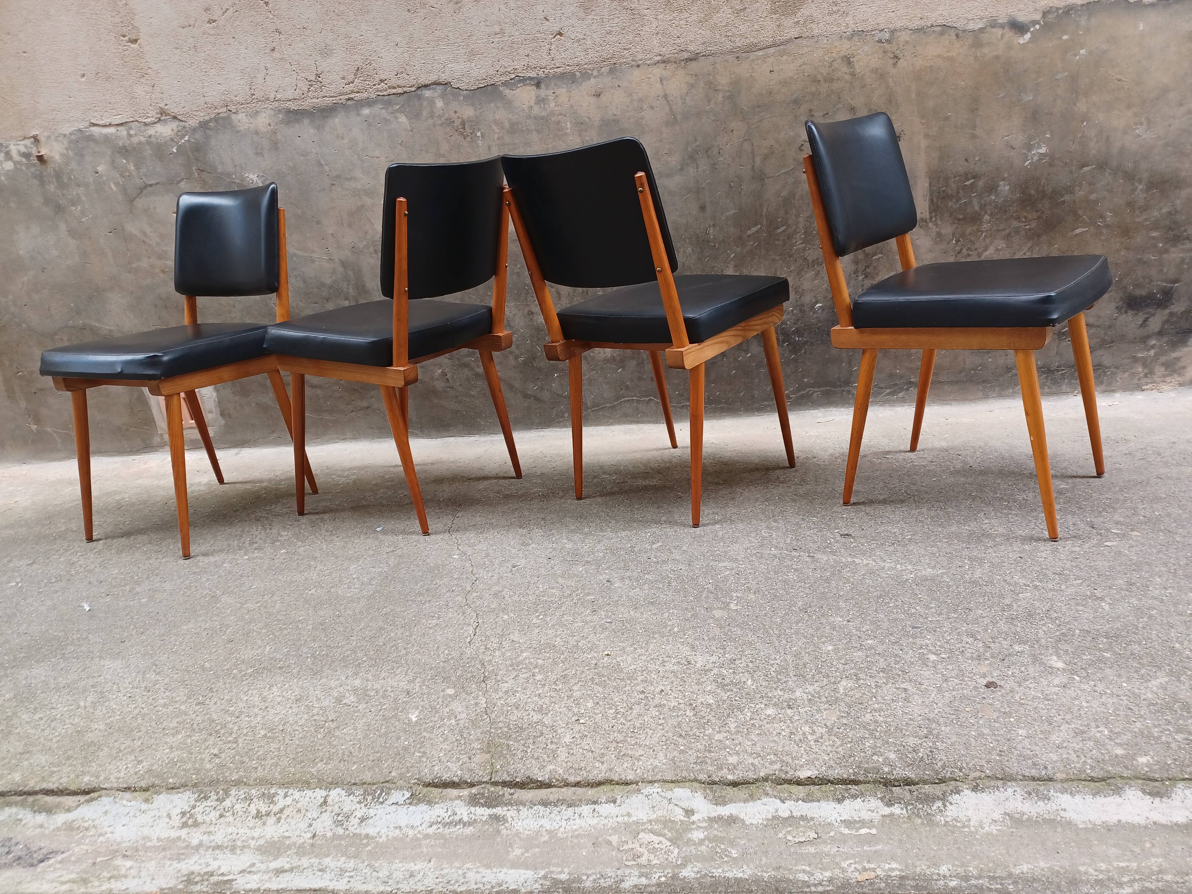 Set of 4 chairs 1960