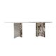 L.A. Studio Contemporary Modern Marble and Brass Italian Dining Table