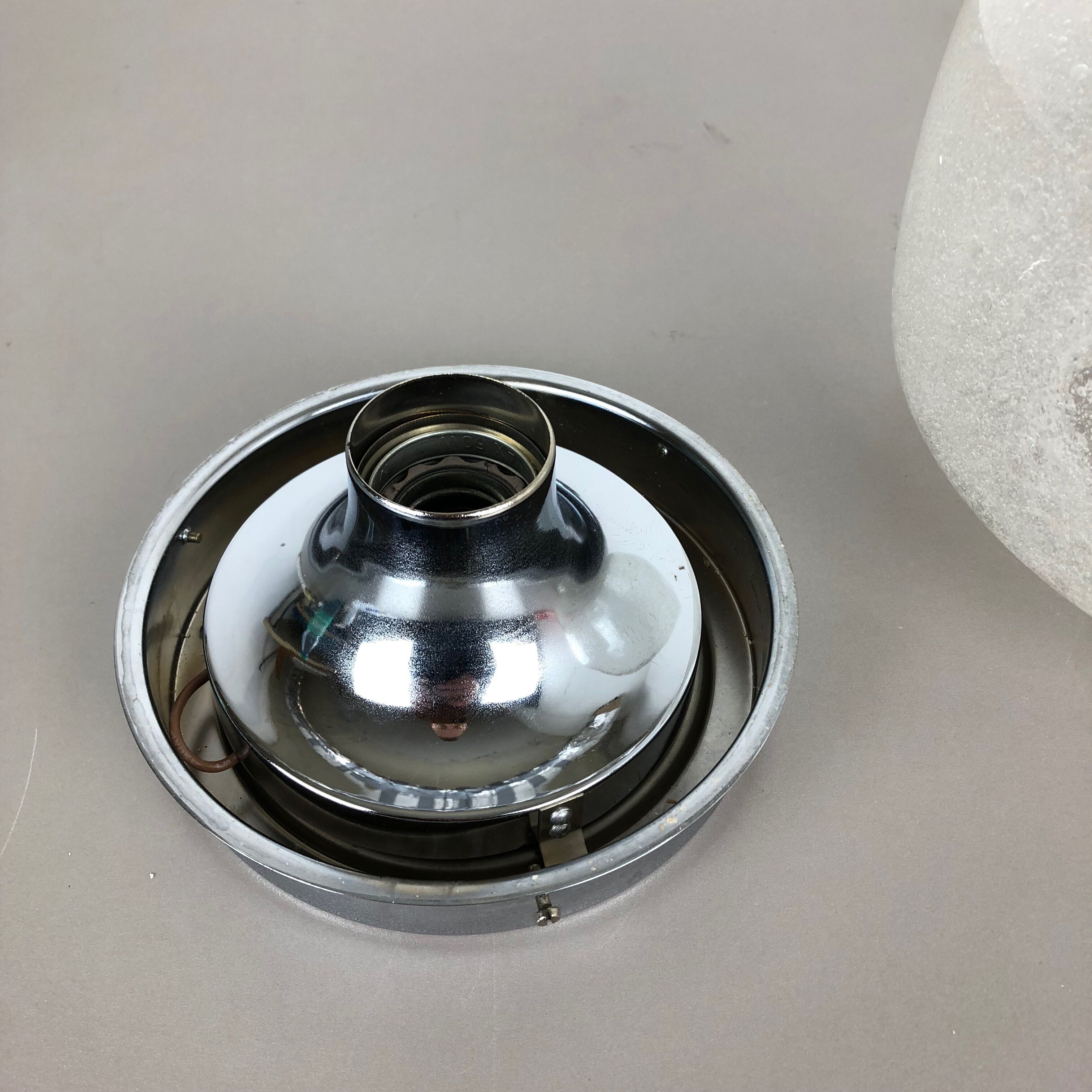 Cone Ice Glass Bubble Wall Light Made by Hillebrand Leuchten, Germany