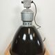 Industrial black enamel pendant lamp from Elektrosvit 1960s