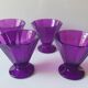 4 Purple Dessert Cups