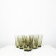 Smoked glass water glasses, vintage Luminarc