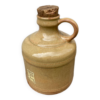 Old beige glazed stoneware bottle