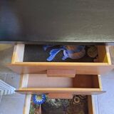1960s desk with 3 drawers and compass legs