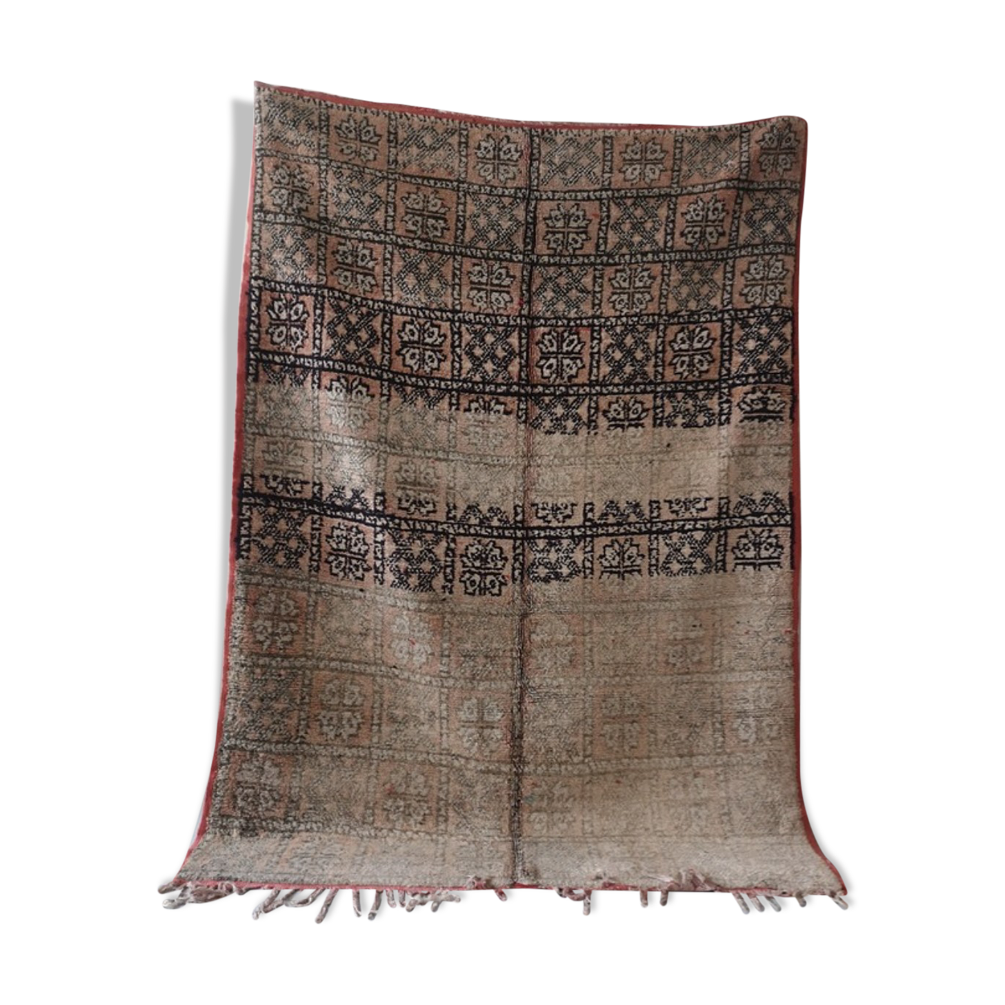 Berber carpet with short hair type Moroccan Kilim