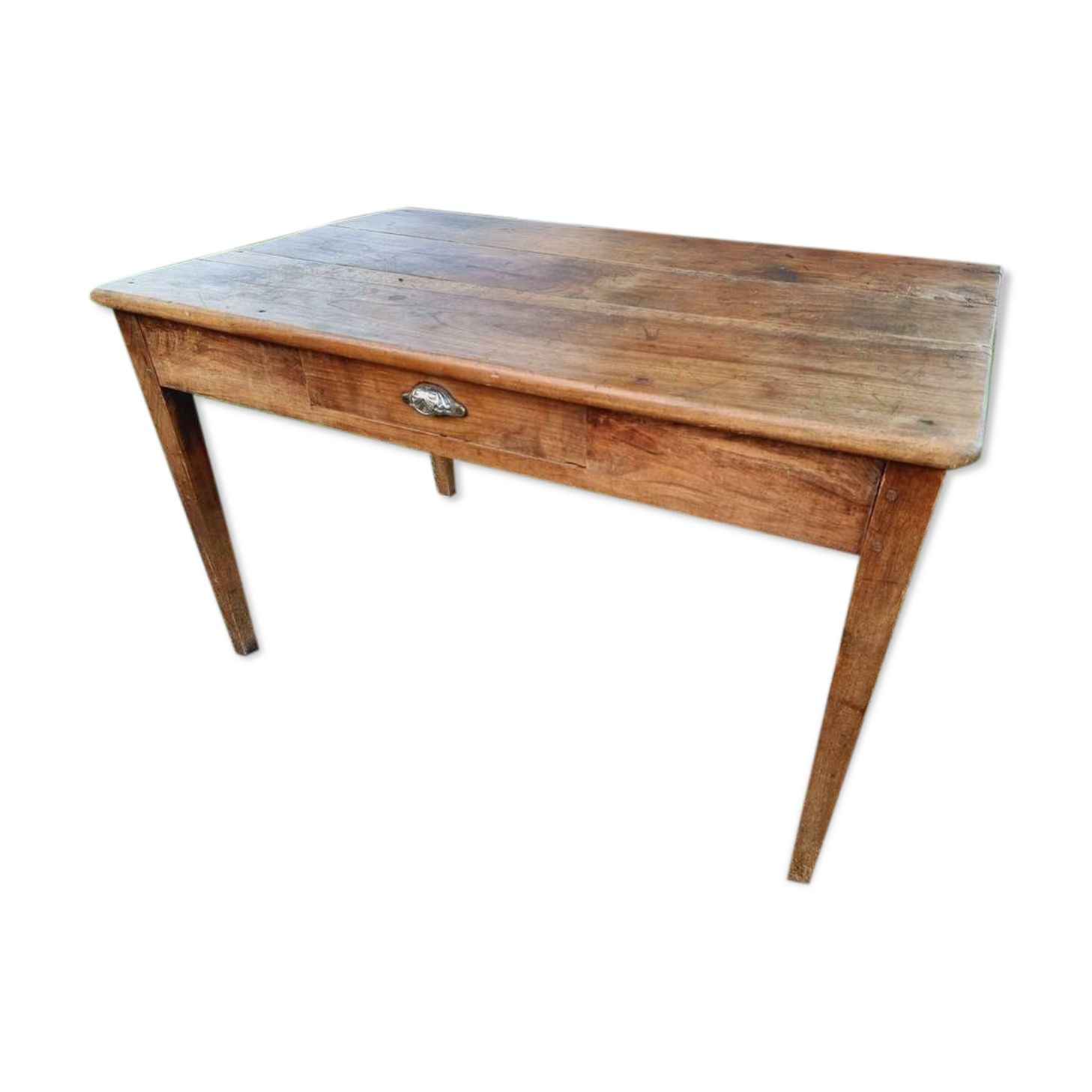 Antique farmers table French kitchen table walnut