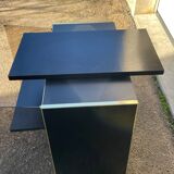 Vintage black and gold TV cabinet from the 70s/80s