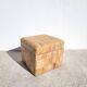 Pouf coffre façon en patchwork de cuir beige de Sede