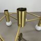 Brass Italian Stilnovo Style Atomic Space Age Ceiling Light Sconces, Italy
