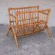 Vintage rattan magazine rack