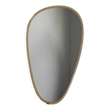 Asymmetric vintage mirror with gold rim, 1960s