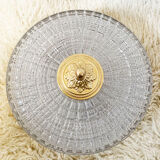 Ceiling lamp in glass and brass