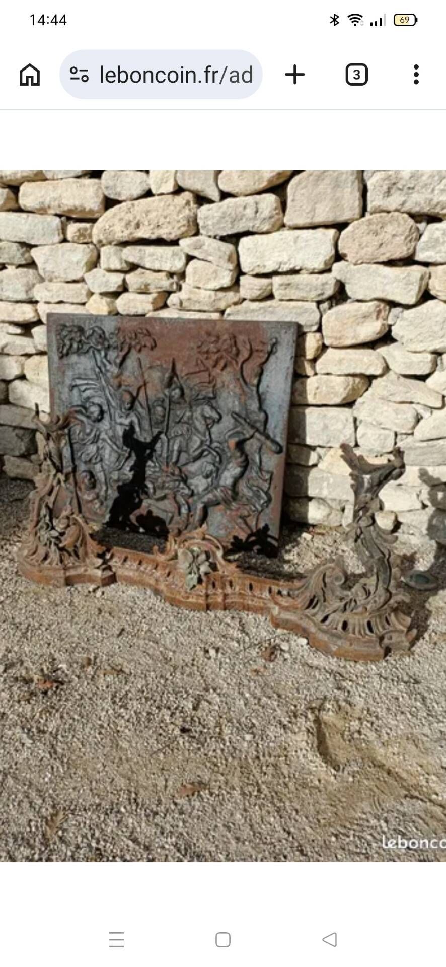 Superb Louis XV Bronze Fireplace Front with Roses 46cm / 114-150cm - 14