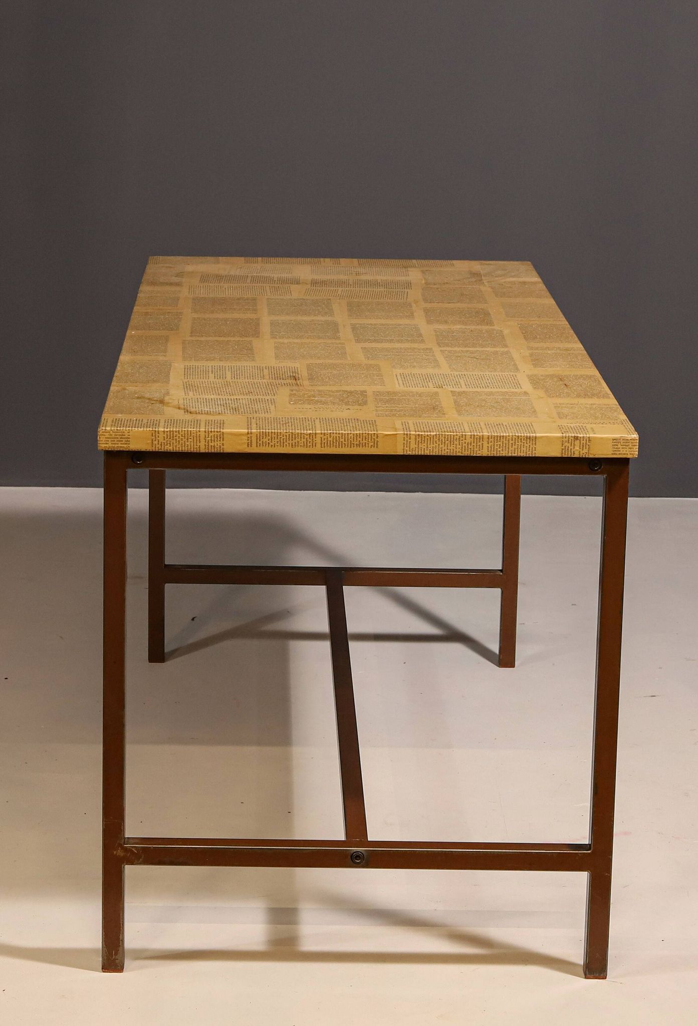 Table de cuisine industrielle vintage de l'Est, années 1950, Tchécoslovaquie