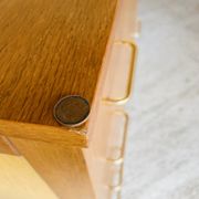 Commode vintage bicolor à 4 tiroirs, circa 70's