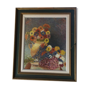 Huile sur toile encadrée