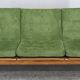 Danish Freestanding Teak Sofa in Green Corduroy, 1970s