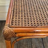 Table low rectangular rattan and caning