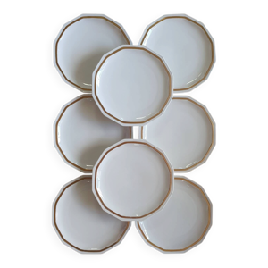 8 assiettes octogonales - bernardaud