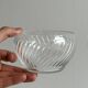 Small glass and metal sugar pot