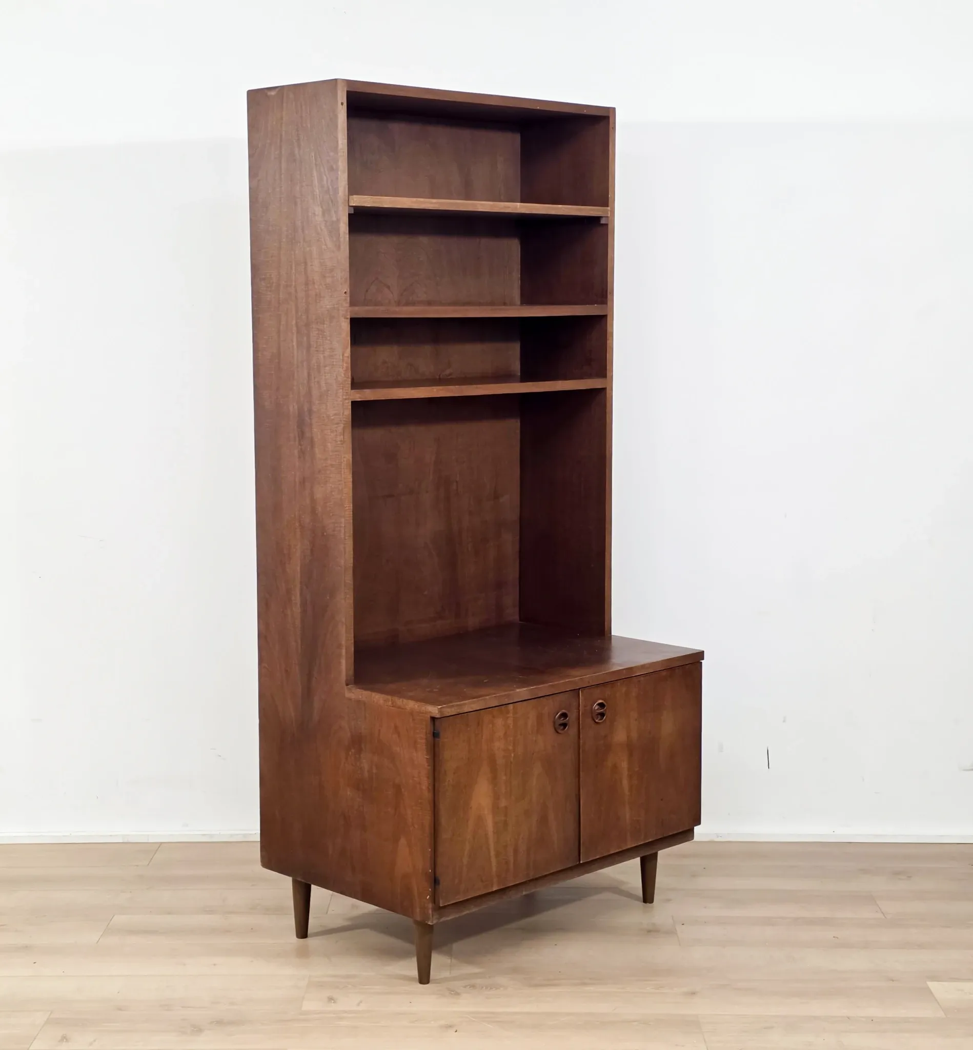 Bibliothèque scandinave en bois massif, style Mid-Century, années 1960