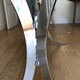 Dining table 70 smoked glass and steel