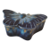 Vintage blue enameled ceramic butterfly box signed alpho