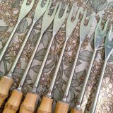 Set of vintage bamboo cutlery