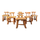 Set of 6 sculptural brutalist dining chairs, 1960s