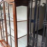 English art nouveau showcase. mahogany