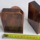 Pair of wooden bookends in art deco style, 10 cm