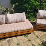 Bench and fireside chair Maison Regain 1970
