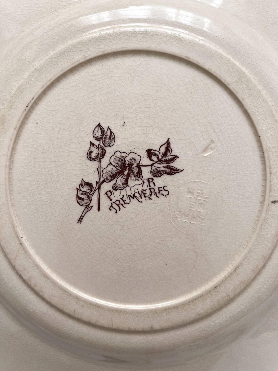 Ironstone dessert plate "Tremières" Salins