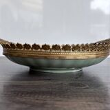 Antique celadon porcelain bowl mounted in gilded bronze, 19th century.