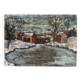 Village sous la neige