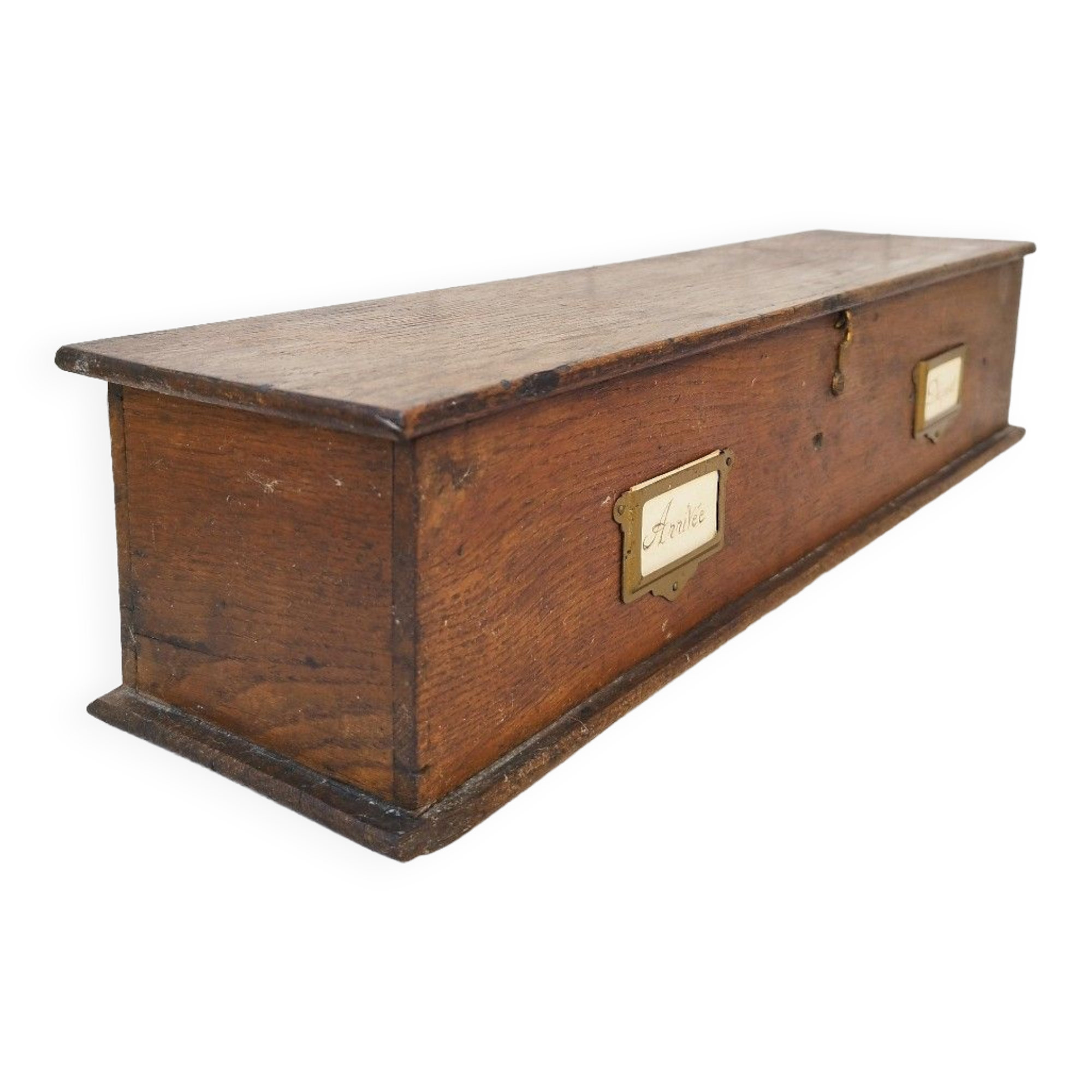 Varnished wooden box Hotel vintage storage