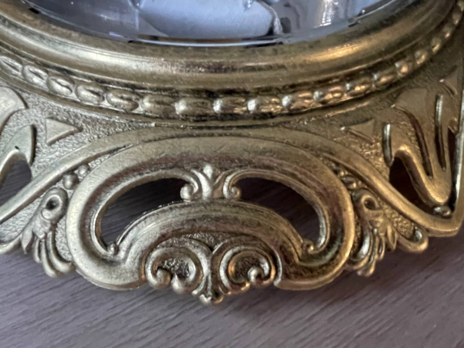 Vintage brass and chiseled glass ceiling light