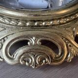 Vintage brass and chiseled glass ceiling light