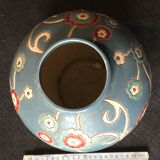 Vase ball glazed earthenware signed louan 1930