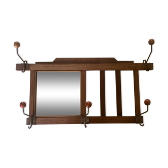 Porte-manteaux vintage des années 60 en bois