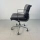 Eames ICF for Herman Miller black leather Soft Pad height adjustable Group chair