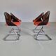 Set of 4 Italian dining chairs in plexiglass from the Spage era, 1970.