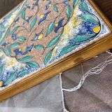 Ceramic and wood trivet