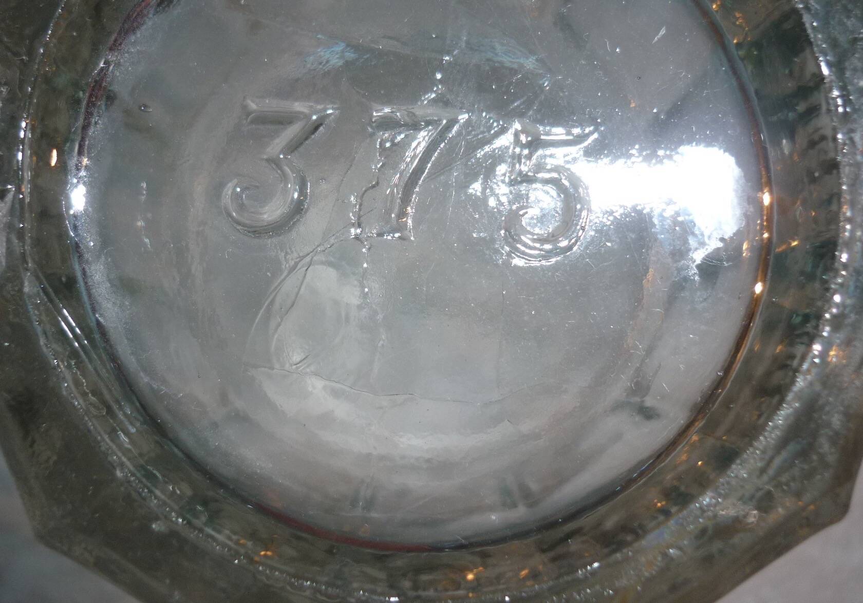 3 old jam jars of 375 ml