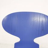 Arne Jacobsen for Fritz Hansen ultramarine (L15) wooden "Ant" chair, Denmar