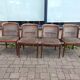 Set of 4 Dining Room Chairs - Dark Wood - Fabric - Scandinavian